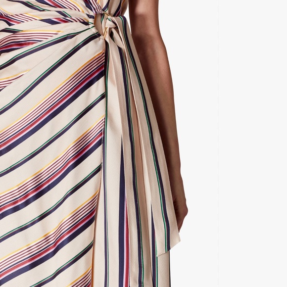 Multi color stripe wrap dress - Picture 12 of 13